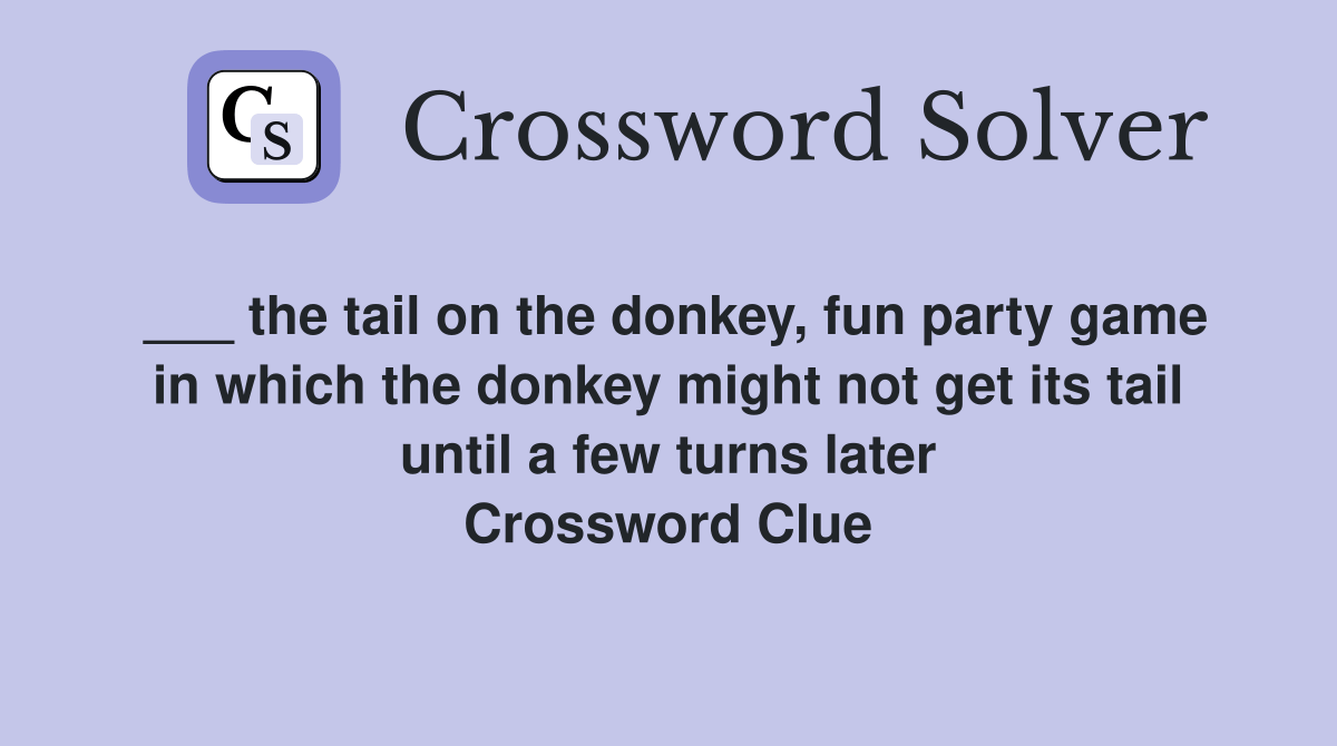 the tail on the donkey, fun party game in which the donkey might not